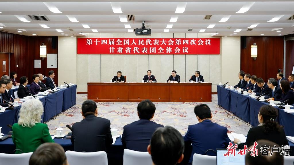 甘肅代表團舉行全體會議審議“兩高”工作報告應勇到會聽取意見 胡昌升任振鶴參加審議